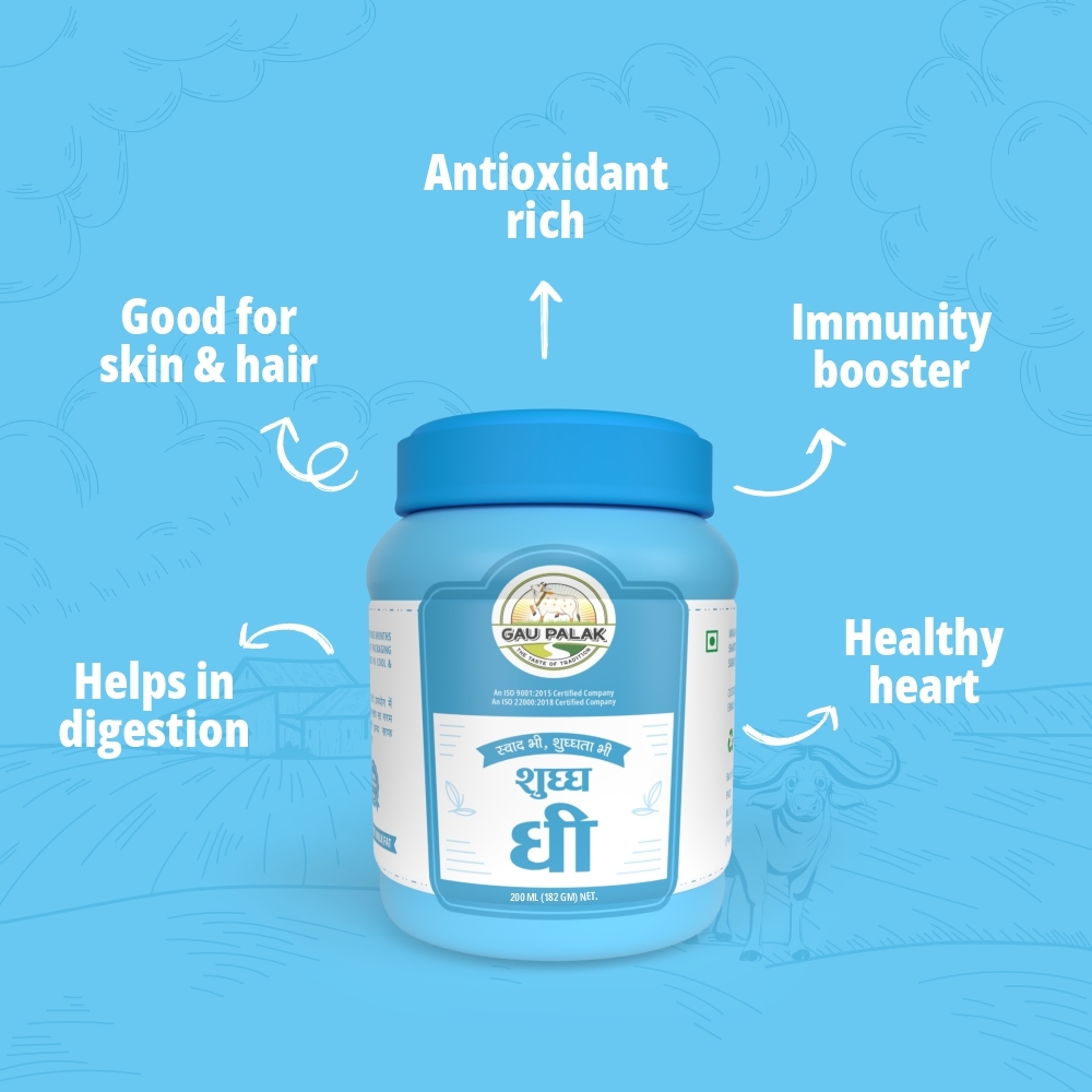 Pure Shudh Desi Ghee - 200ml Jar White Color With Rich Original Flavor Made From Raw Milk