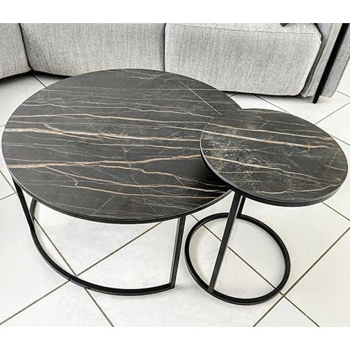 2 01 का क्राफ्टेड ब्लैक कॉफ़ी टेबल नेस्टिंग सेट