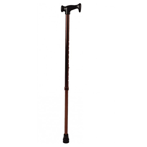 Walking Stick Alloy - Aluminium Alloy, Adjustable 65-90 Cm, Silver | Foldable, Ergonomic Grip, Rubber Anti-slip Base