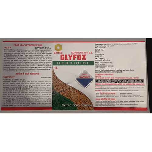 Multicolour Herbicide Labels