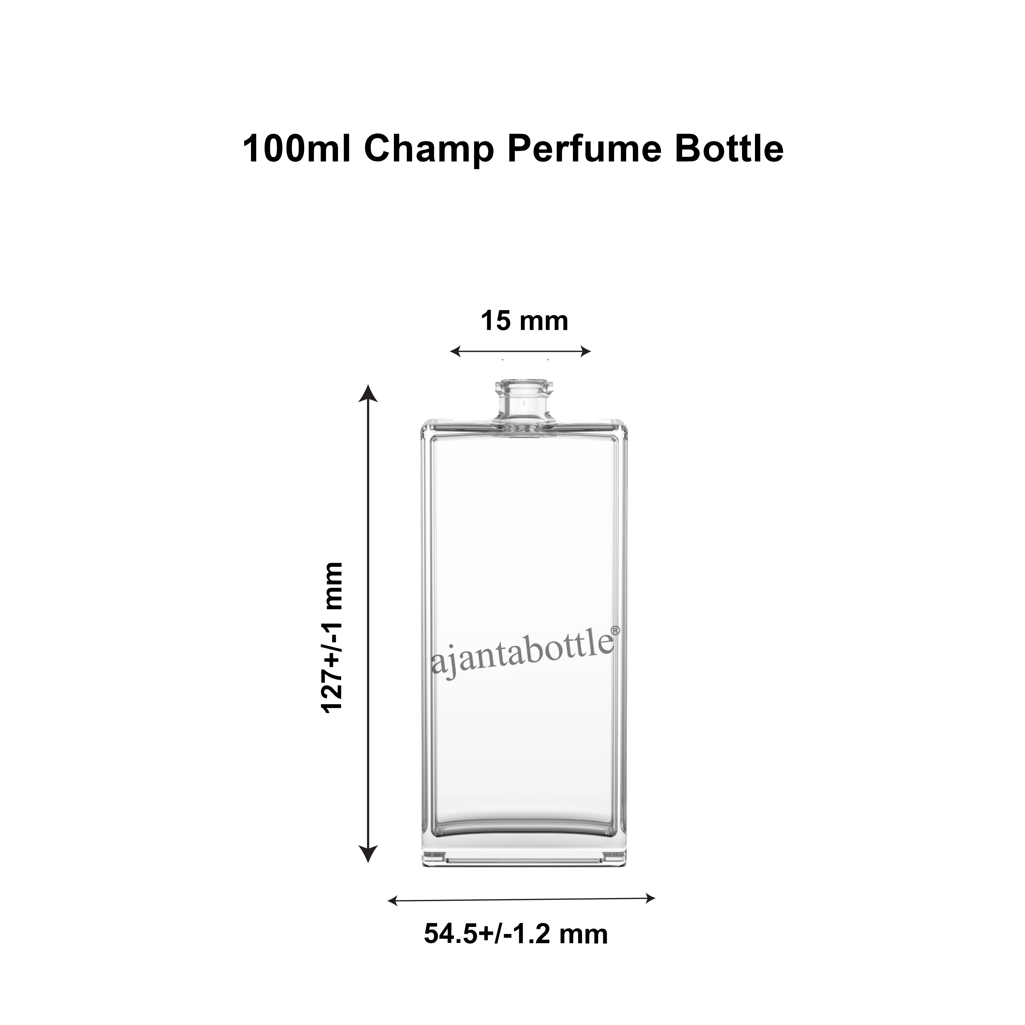 100 Ml Champ Perfume Glass Bottle - Color: Clear