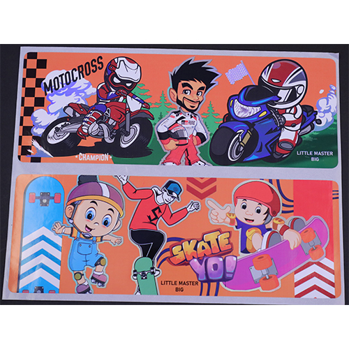 Boys Toys Labels - Pvc Material, Rectangle Shape, Multicolour Design | Hot Melt Self Adhesive With Custom Printing
