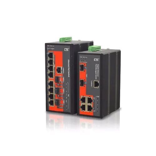 ब्लैक IFS-803Gsm औद्योगिक प्रबंधित PoE स्विच