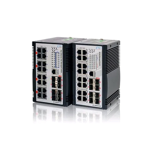 ब्लैक IFS-1608Gsm औद्योगिक प्रबंधित PoE स्विच