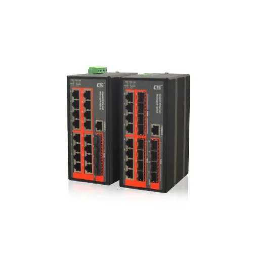 ब्लैक Igs-812Sm औद्योगिक प्रबंधित ईथरनेट स्विच
