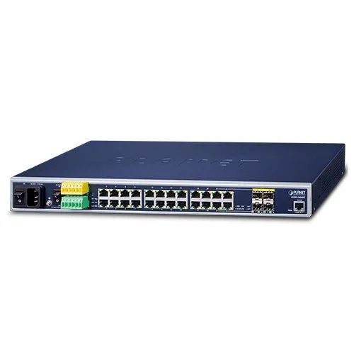 4-पोर्ट साझा Sfp प्रबंधित गीगाबिट स्विच के साथ ब्लू 24-पोर्ट
