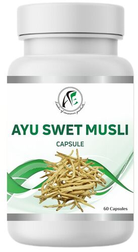 Ayu Swet Musli Capsule - Doctor Recommended Dosage Guidelines | 1 Year Shelf Life, Store in Dry Place