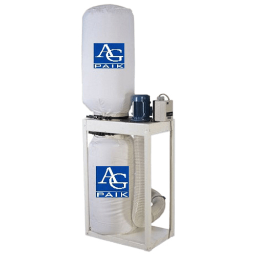Single Bag Dust Collector - 1300 CFM Air Suction, 1.5 HP Motor Power, 99.9% Efficiency, Mild Steel Material, 2 PCS Bags, 125mm Dust Hood Diameter, 220-440 Volt Voltage, 1 Year Warranty