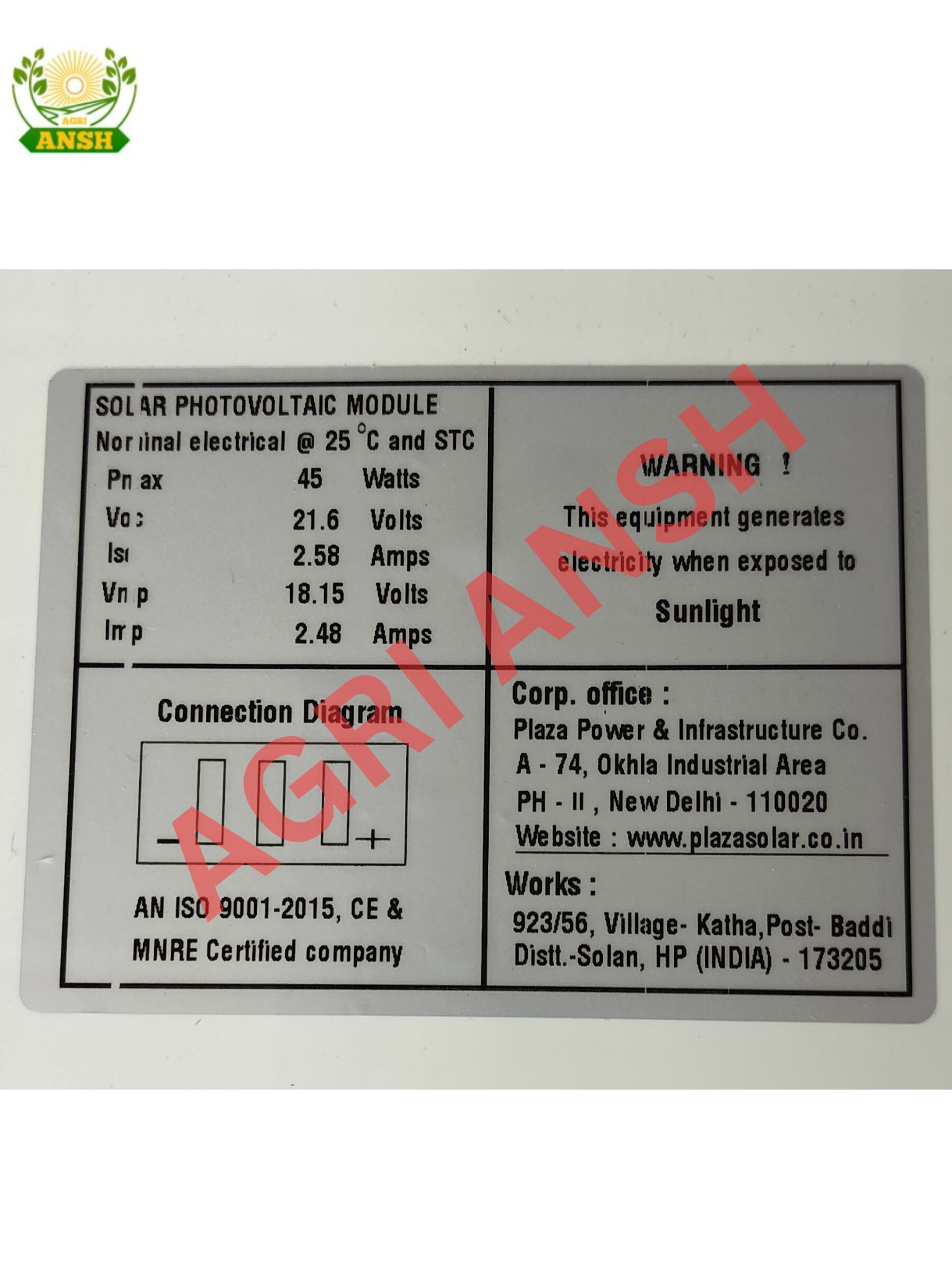 40 W Solar Panel (Dhoop)