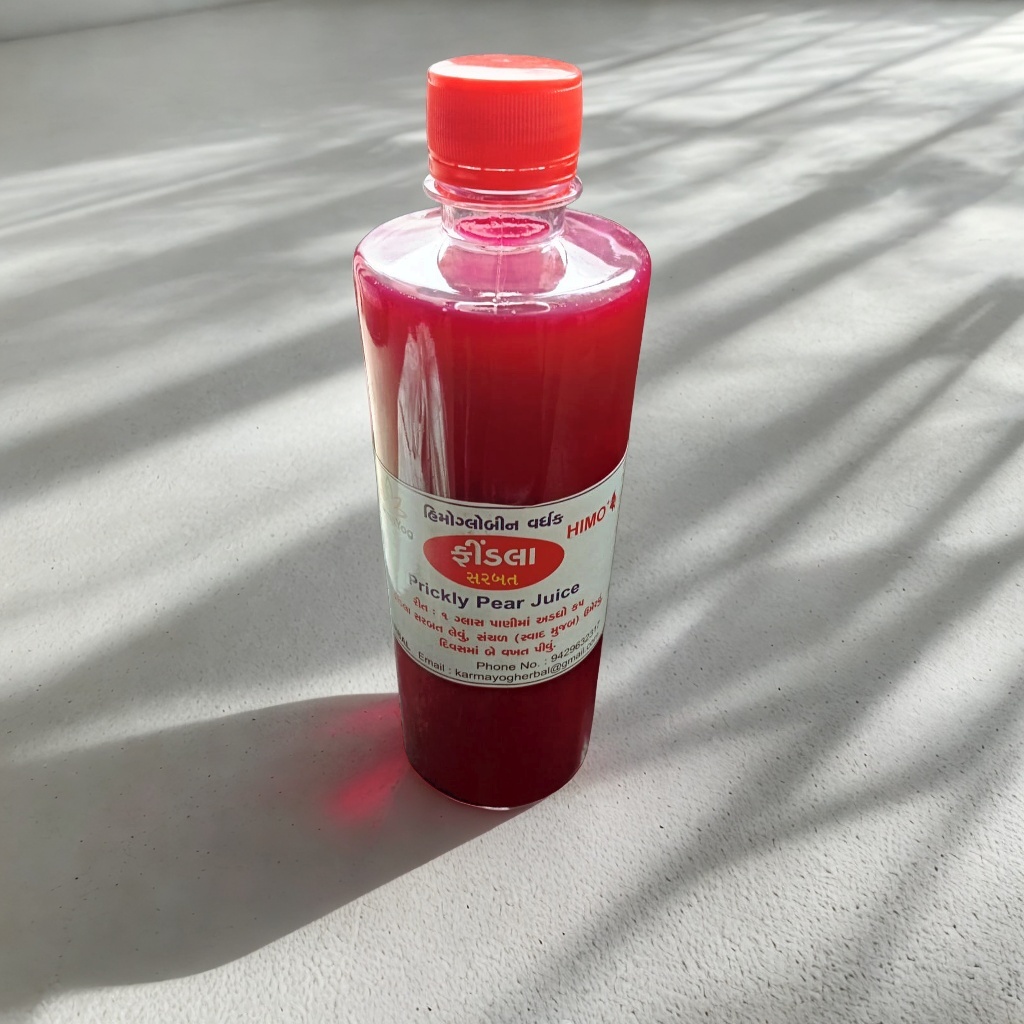 Findla Prickly Pear Juice - Organic 500 Ml Bottle, Herbal Grade, Red Flavor, Weight Loss & Skin Health Support