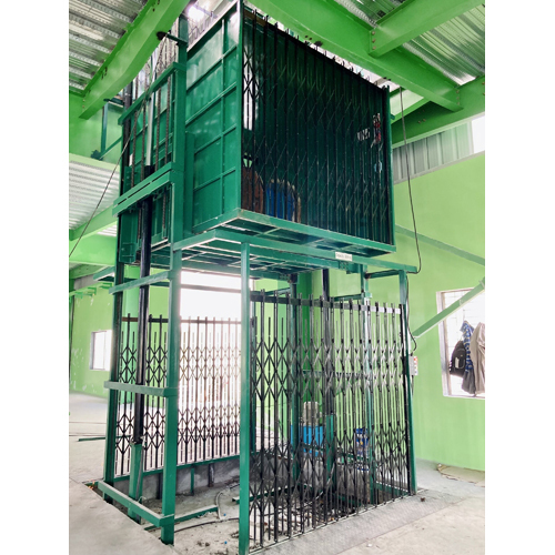 Strong 4 Channel Double Cylinder Hydraulic Goods Lift