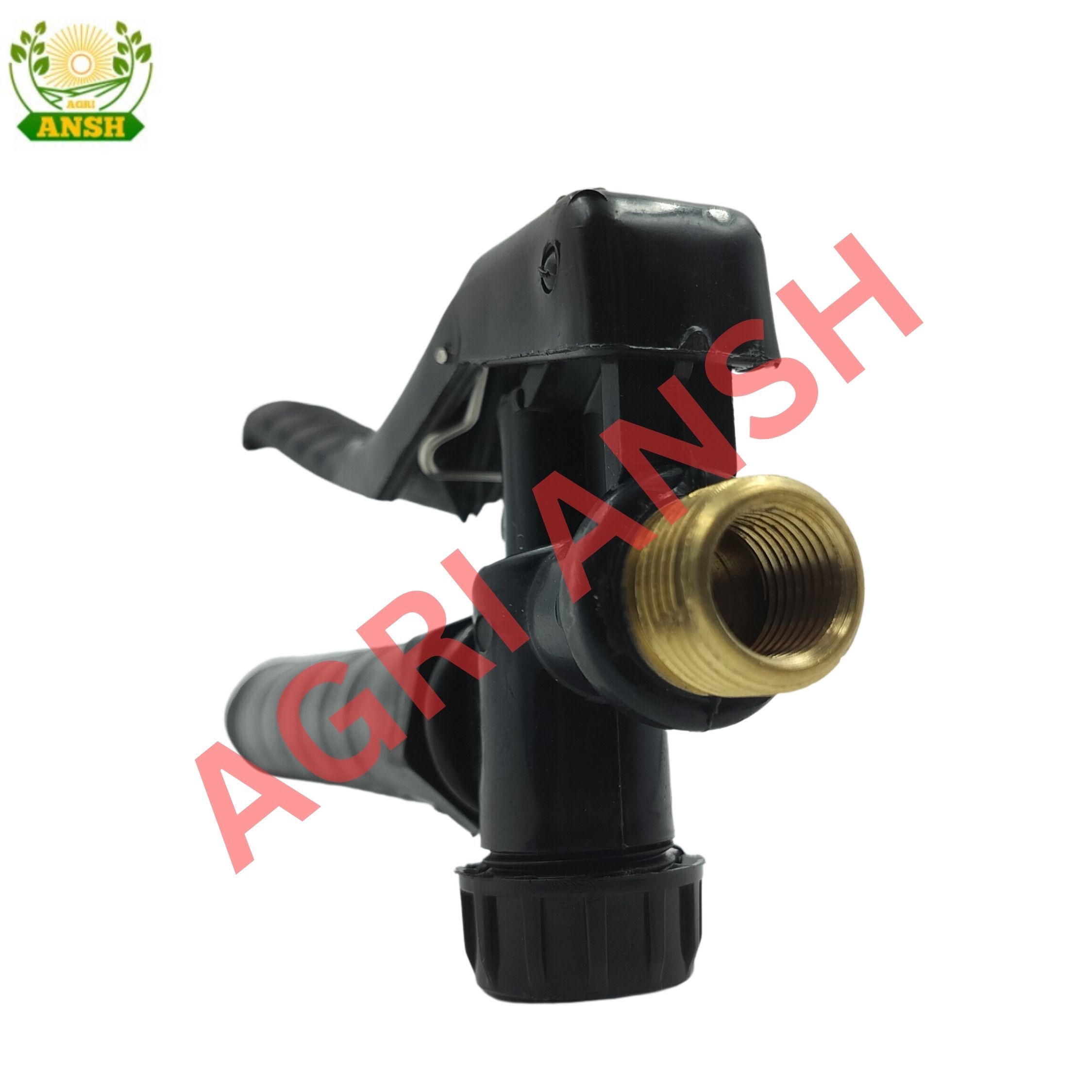 Heavy Brass Trigger - Plastic Material, Black Color | 1 Year Warranty For Battery And Knapsack Sprayers To Control Water Supply