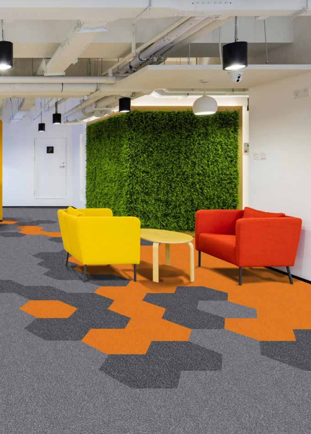 Geometrical Shape Nylon Carpet - Nylon, 50 Cm X 50 Cm And 50 Cm X 43.3 Cm, Black, Blue, Gray, Green, Orange, Red/pink | Acid-resistant, Antibacterial, Wear-resistant, Eco Cushion Backing, 15-year Warranty, Easy To Install