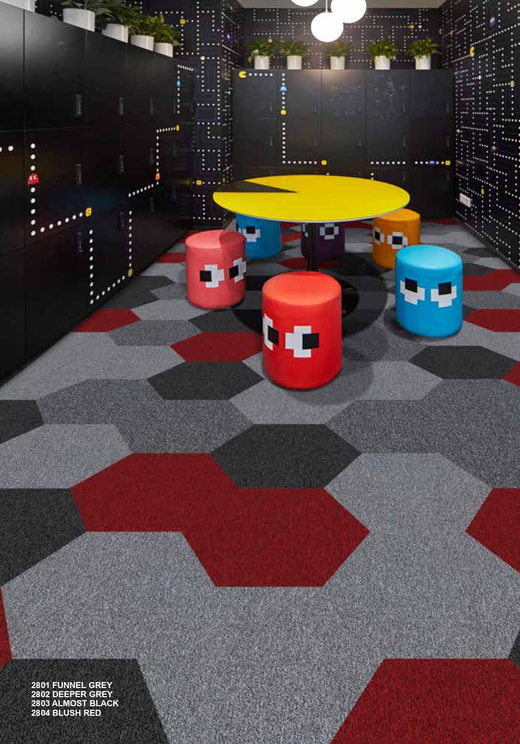 Geometrical Shape Nylon Carpet - Nylon, 50 Cm X 50 Cm And 50 Cm X 43.3 Cm, Black, Blue, Gray, Green, Orange, Red/pink | Acid-resistant, Antibacterial, Wear-resistant, Eco Cushion Backing, 15-year Warranty, Easy To Install