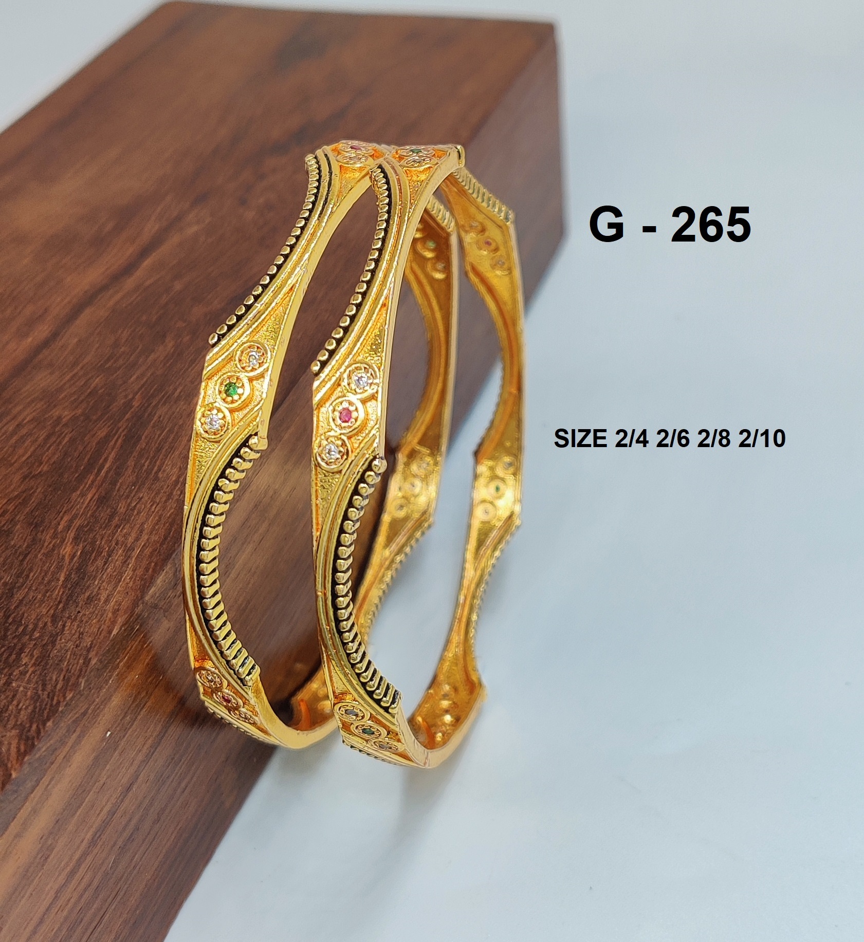 Fancy Bangles Diameter: 2/4 2/6 2/8 2/10 Inch (In)