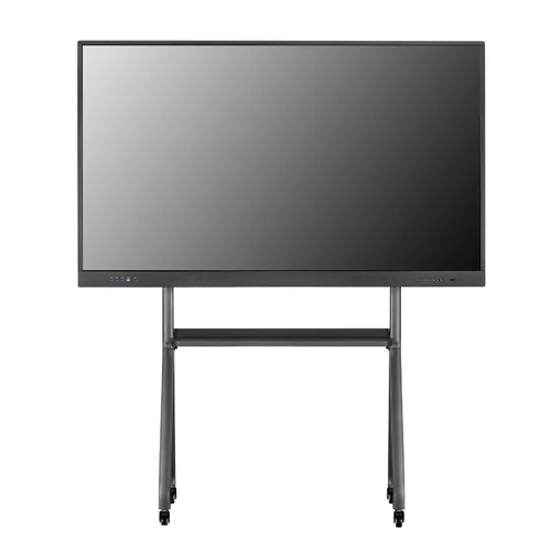 Movable Tv Stand - Metal Construction, Various Sizes Available, Matte Black Finish | Warranty Included, Adjustable Height