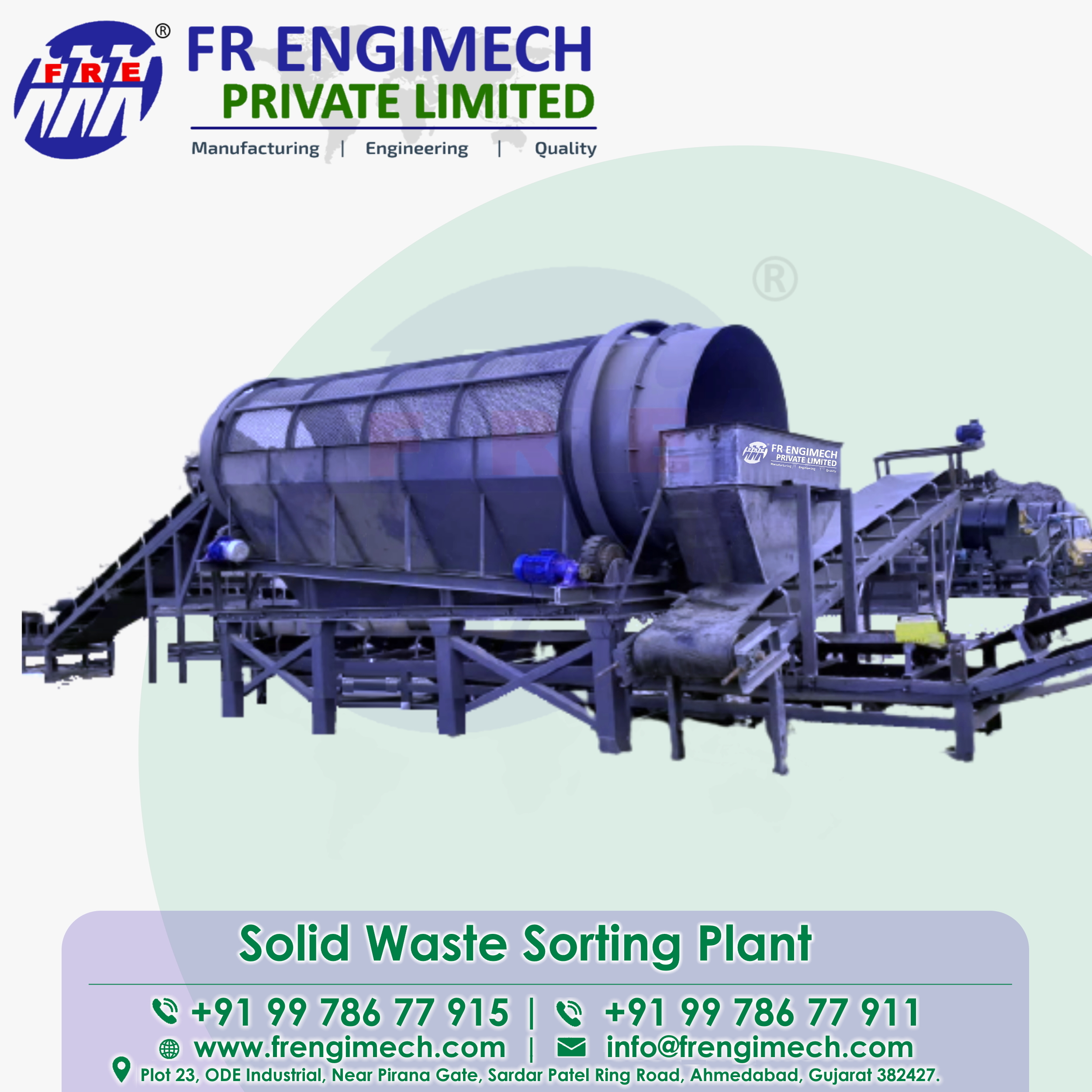 Trommel Screen Machine - Metal, Blue | 240v Electric Drive, Automatic Grade, Human Machine Interface, Warranty Included