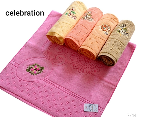 Celebration Towel - 100% Cotton, 360 GSM | Jacquard Design, Square Shape, Ideal for Adults, Children, Home, Beach, Kitchen, Sports, Hotel