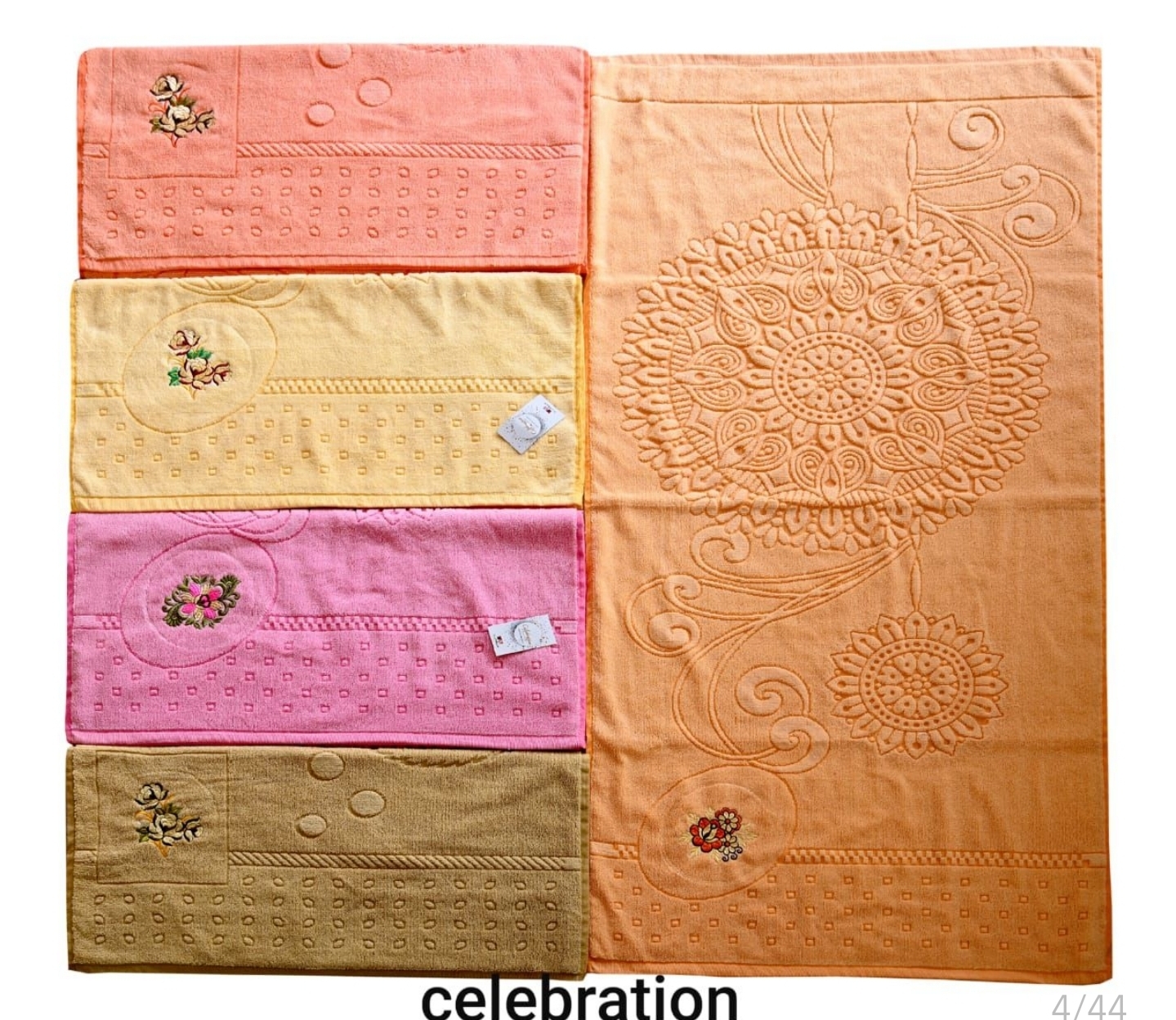 Celebration Towel - 100% Cotton, 360 Gsm | Jacquard Design, Square Shape, Ideal For Adults, Children, Home, Beach, Kitchen, Sports, Hotel