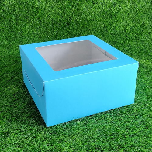 Window Cake Box - High-quality Paper, 10x10x10 Inches, Red Color - Eye-catching Display, Lightweight Transport, Perfect For Bakeries And Gifting Cakes