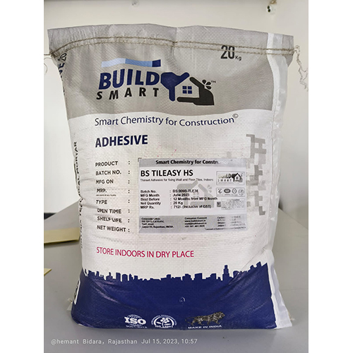 ग्रे और सफेद Bs Tileasy Hs टाइल चिपकने वाला