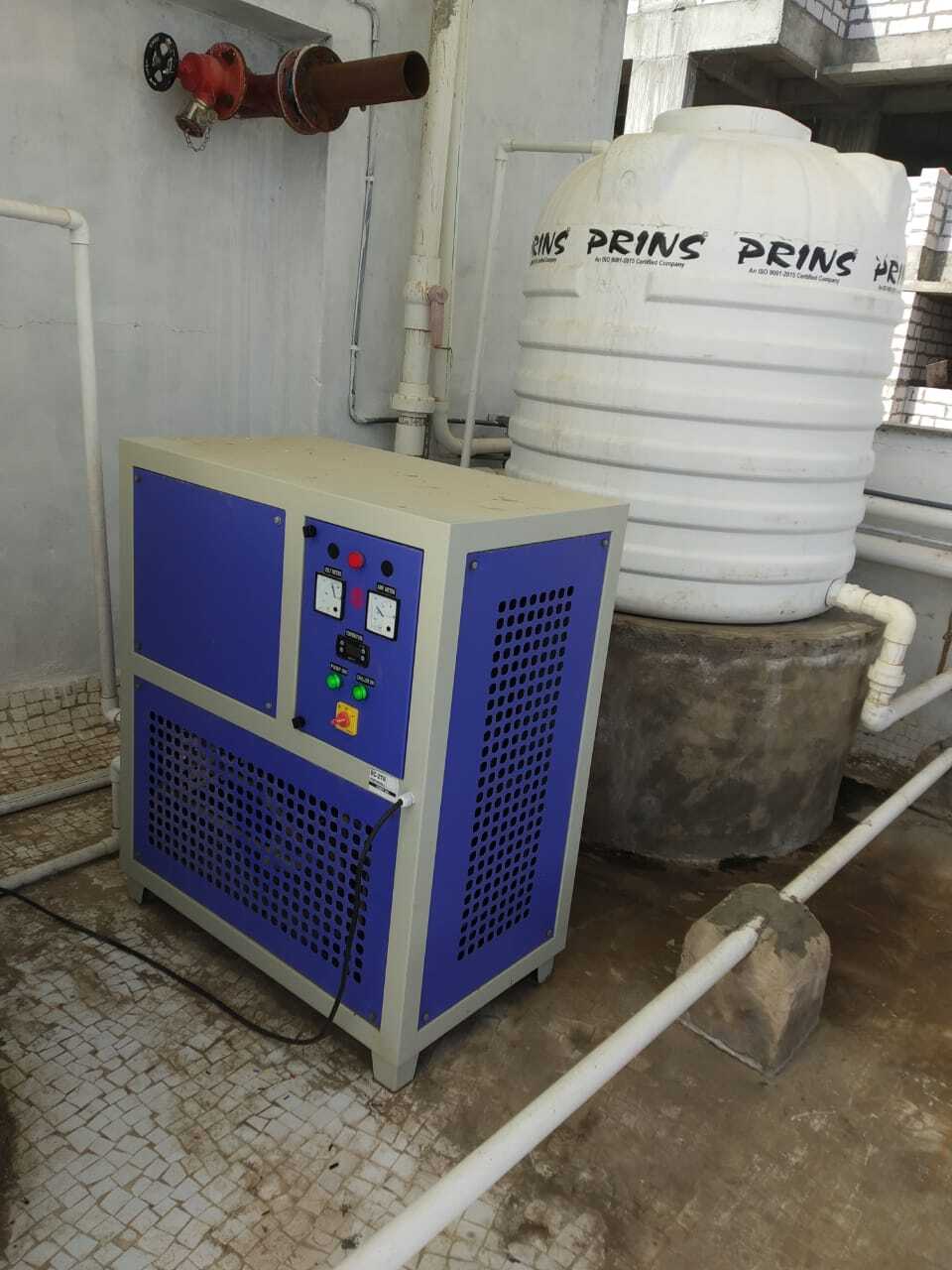 Online Chiller - Copper Metal, 1 Year Warranty | Low Noise Operation, 1000 Lph Water Flowing Rate, .5hp Motor