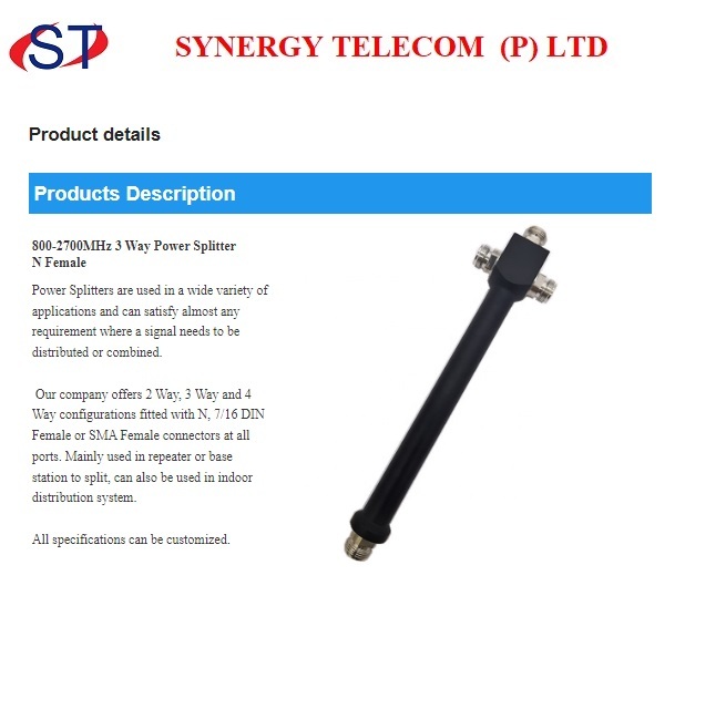 N Female Cavity 4way Power Splitter (698-4000mhz) For Ibs And Das