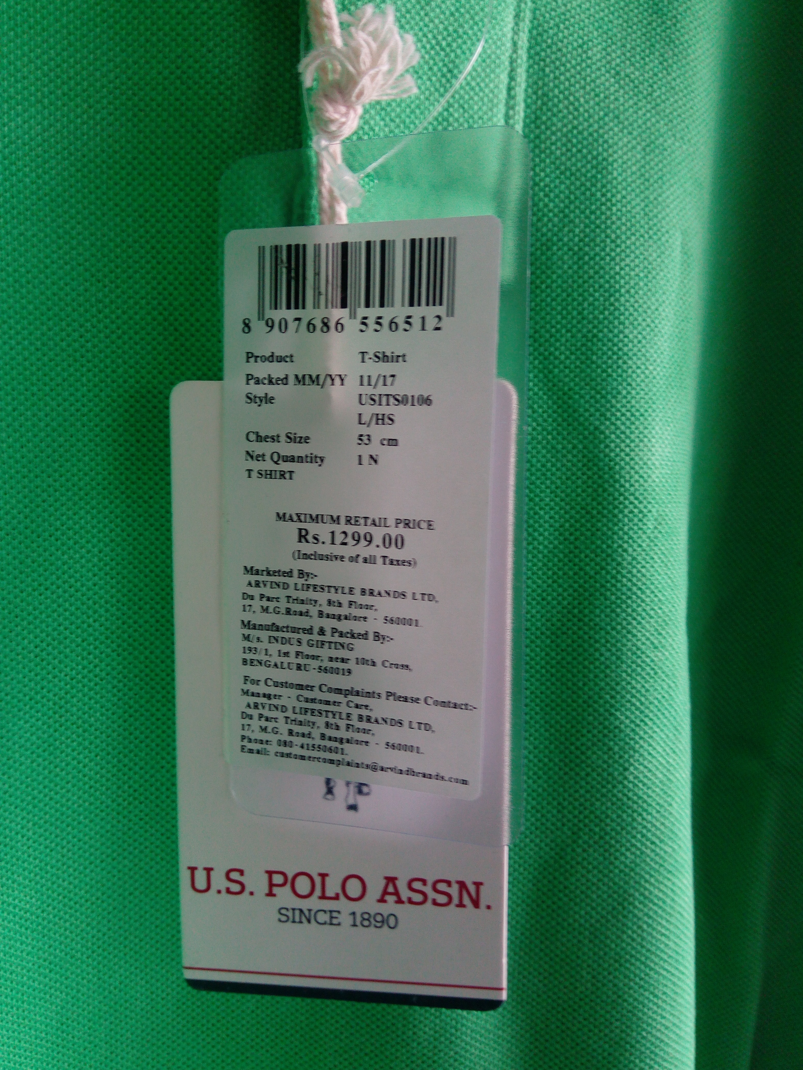 Us Polo Green T Shirt - Age Group: Adult