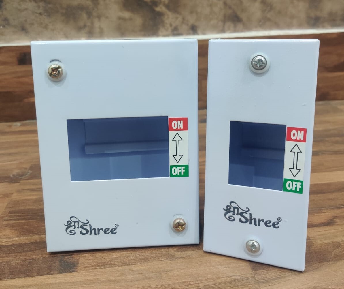 Mcb Enclosure Box - Stainless Steel Material, White Color, Painted Finish | Scratch Resistant, Impact Proof, Excellent Electrical Insulation