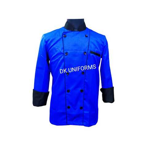 Royal Blue Chef Coat - Fabric Type: Polyester