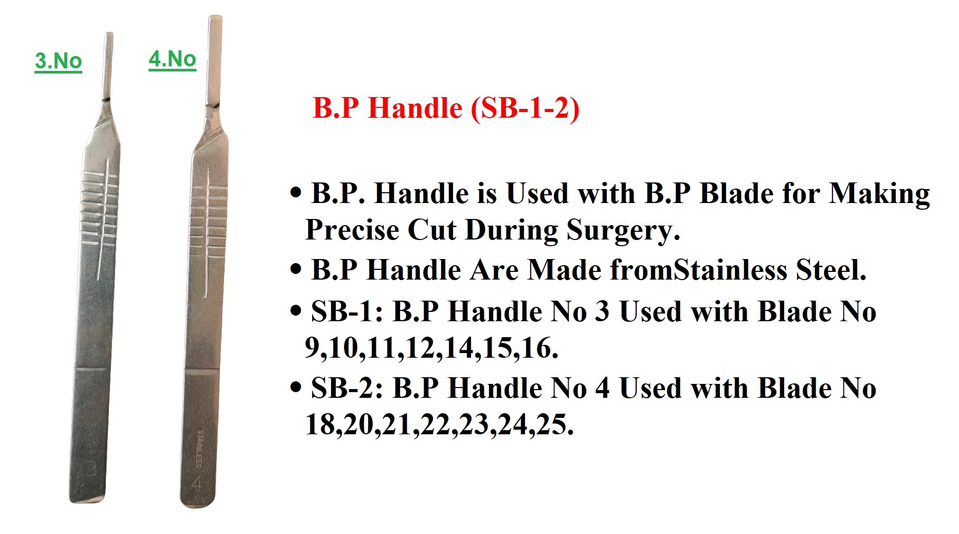 B P Handle 3 No Usage: Animal Surgery Treatment
