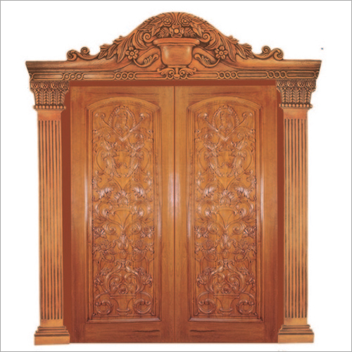 Decorative Wooden Doors - Durable Treated Wood, Brown Finish | Exclusive Designs for Interior Enhancement