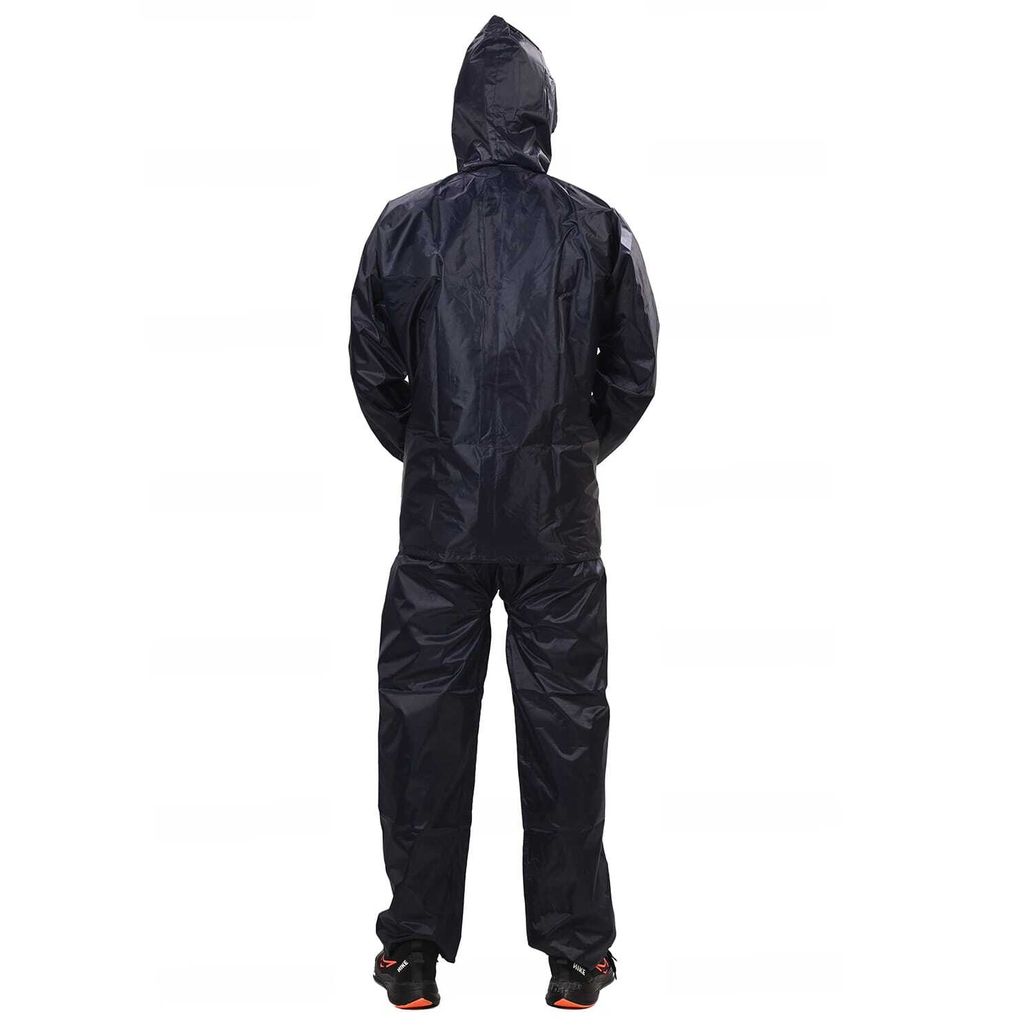 King Rain Suit - Semi Rubber, Sizes L, Xl, Xxl, Color: Blue, Black | Comfortable, Customizable, Durable, Lightweight, Waterproof, Windproof