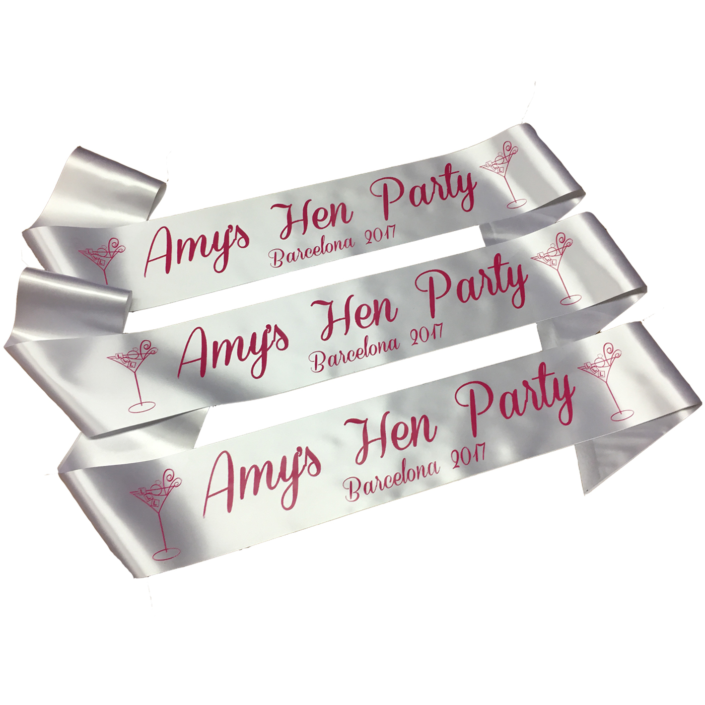 White Sash Printing - Color: Customised