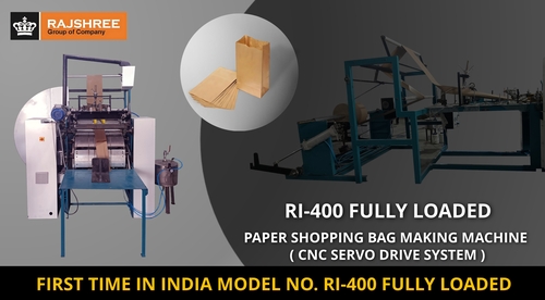 Paper Bag Making Machine - Steel, 1200mm X 1000mm X 1500mm | 3.7 Kw, 415v, 60-80 Bags/min, Bag Size Up To 400mm X 500mm