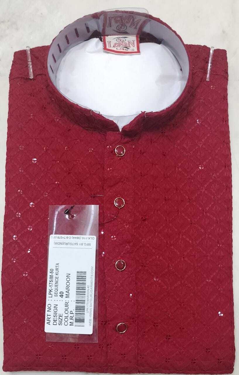 Sequence Kurta Pyjama Sets - Chiken Fabric, Various Sizes, Green Color | Full-sleeved, Comfortable Fit, Stylish Embroidery, Elegant Ethnic Look