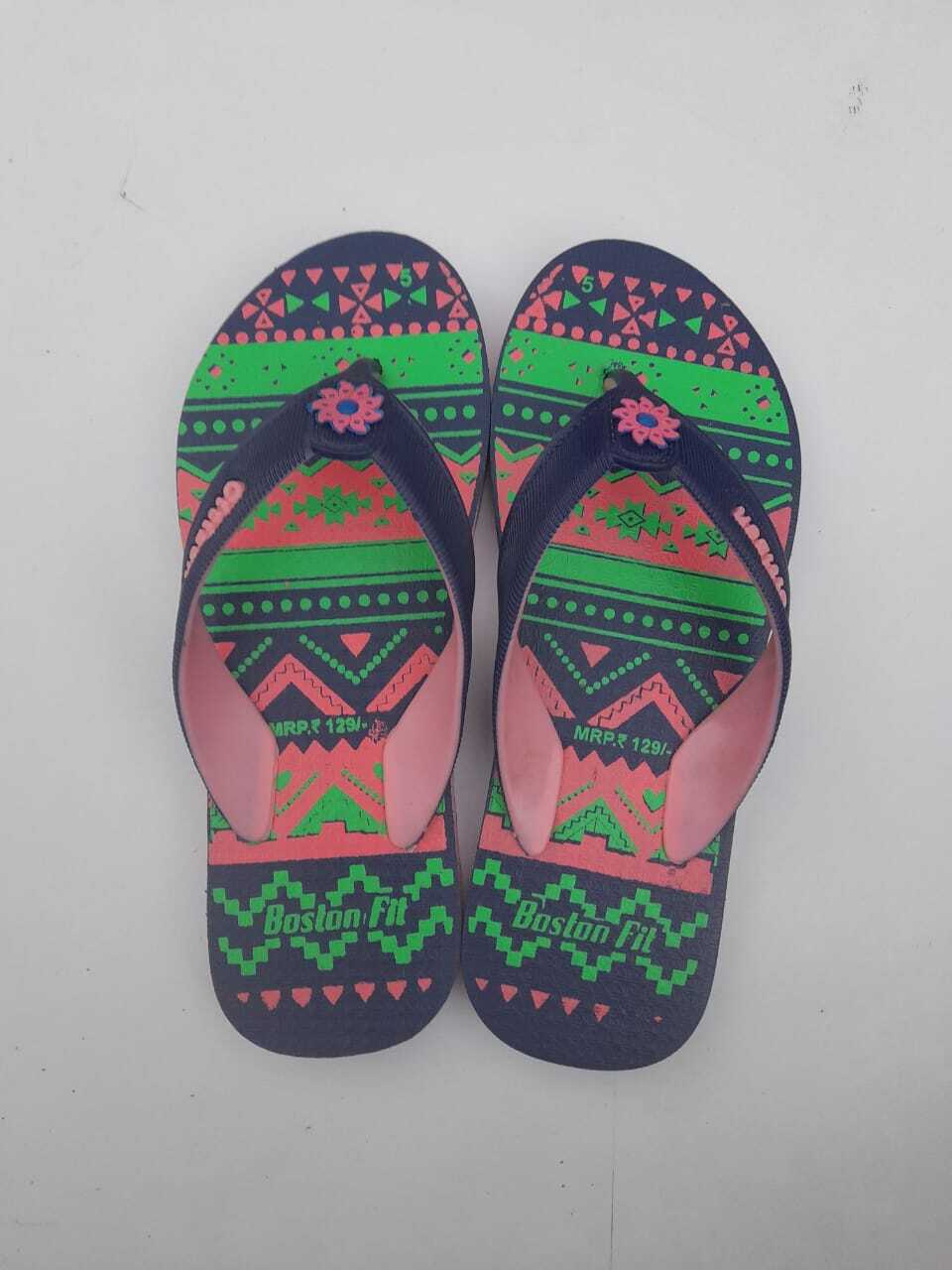 Ladies Boston Fit Zigzag Slipper - High-quality Rubber, Customized Size, Available In Various Colors - Cushioned Sole For Ultimate Comfort