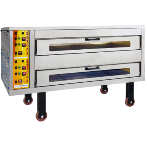 सिल्वर बक्डेक मेटल डबल डेक ओवन