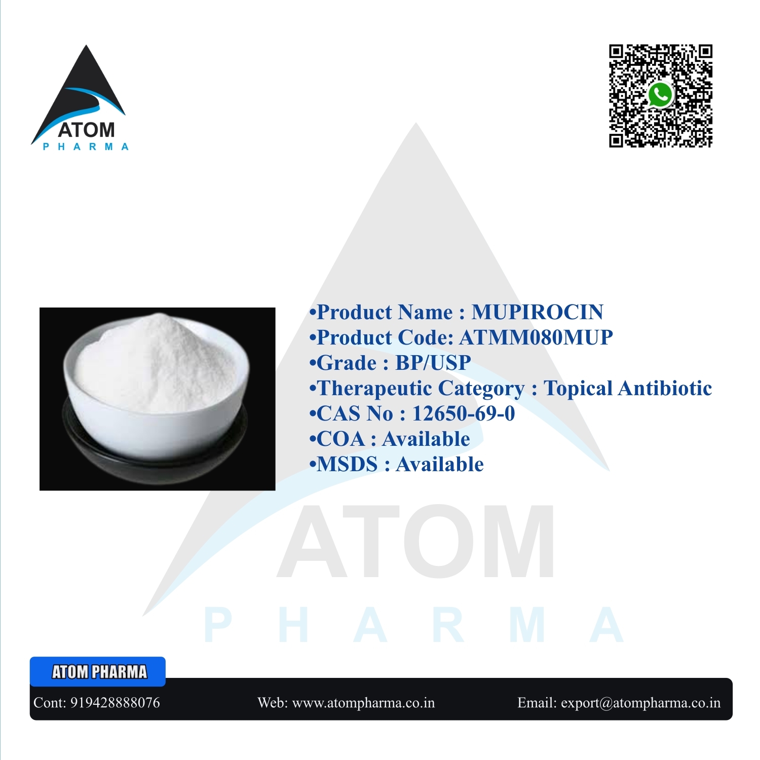 Mupirocin Api Cas No: 12650-69-0