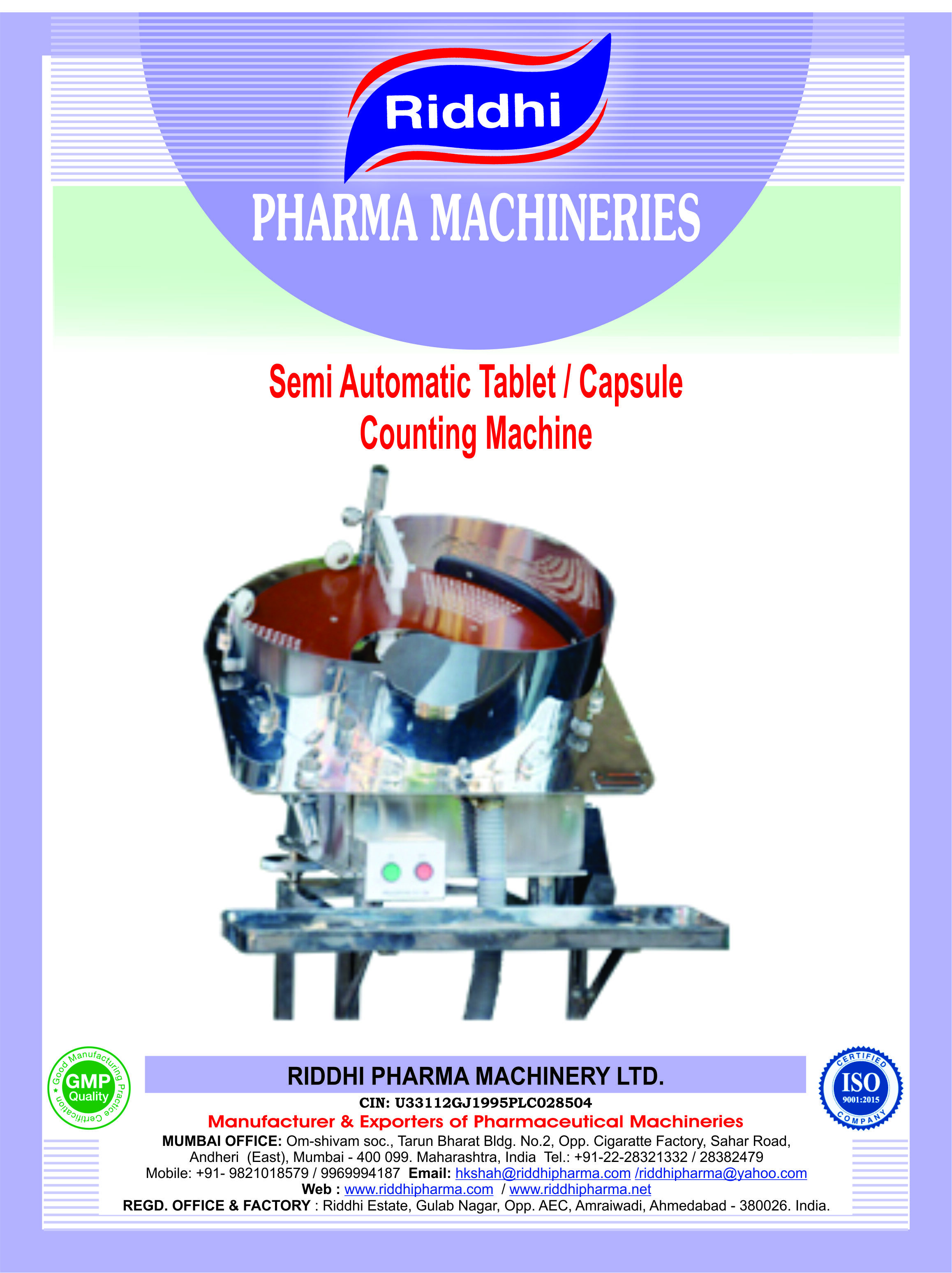 Tablet Capsule Counting Machine - Color: Silver