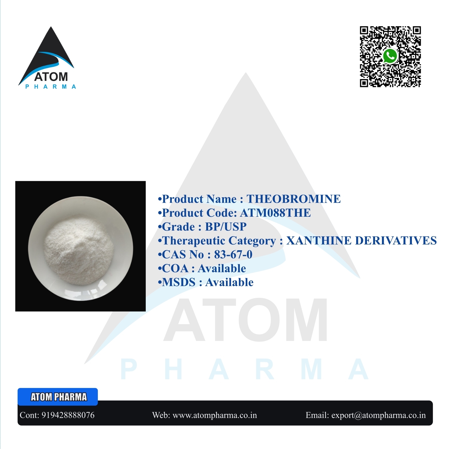 Theobromine Api Cas No: 83-67-0