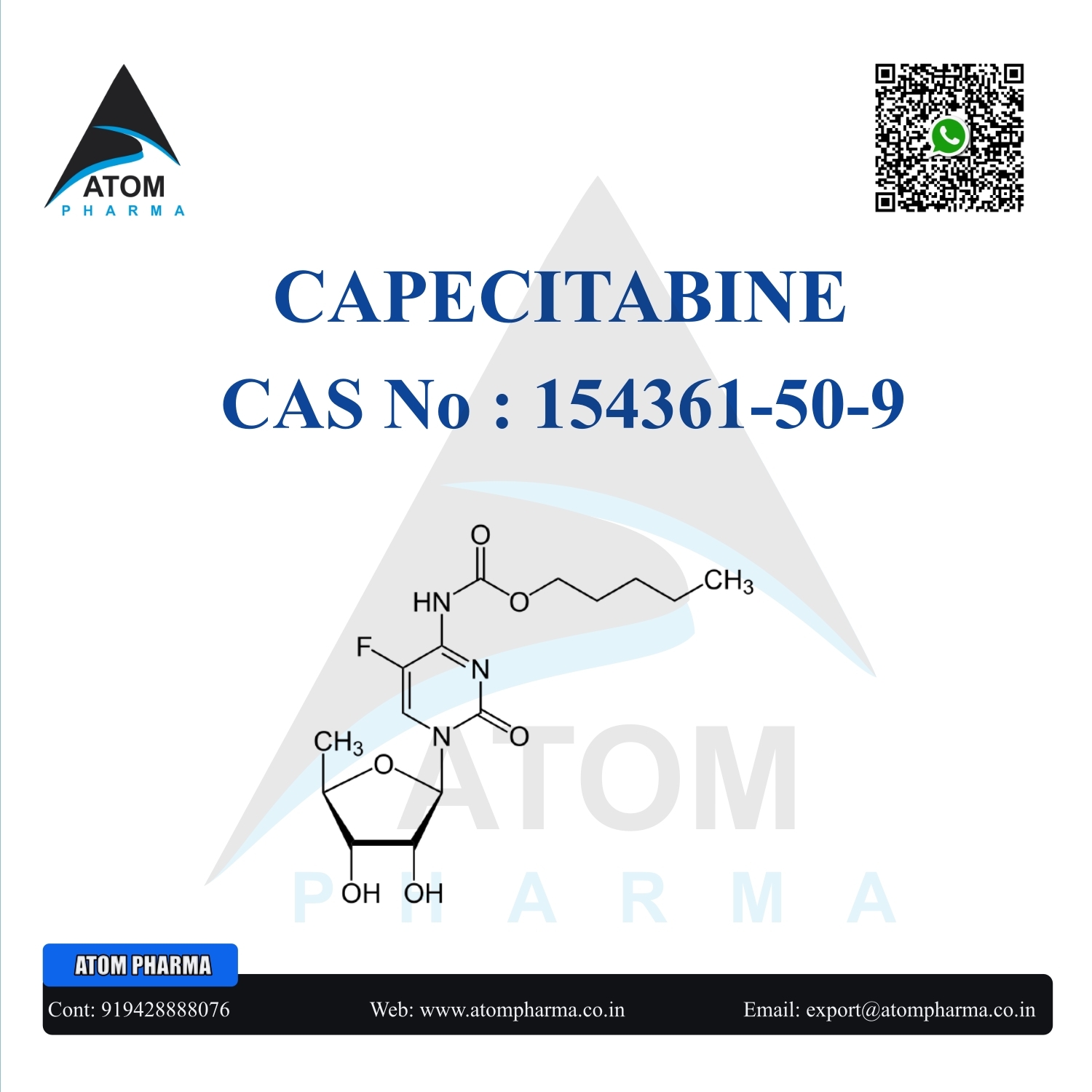 Capecitabine Api - C15h22fn3o6, 99% Purity | White To Off-white Powder, Melting Point 119-121â°c, Molecular Weight 359.35