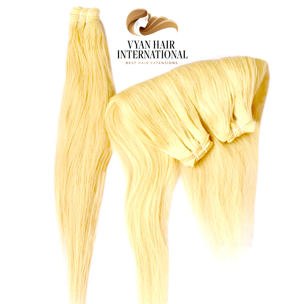 Blonde Straight Weave Raw 100% Hair 613 Virgin Human Hair Bundles Human Hair Extension Vendors