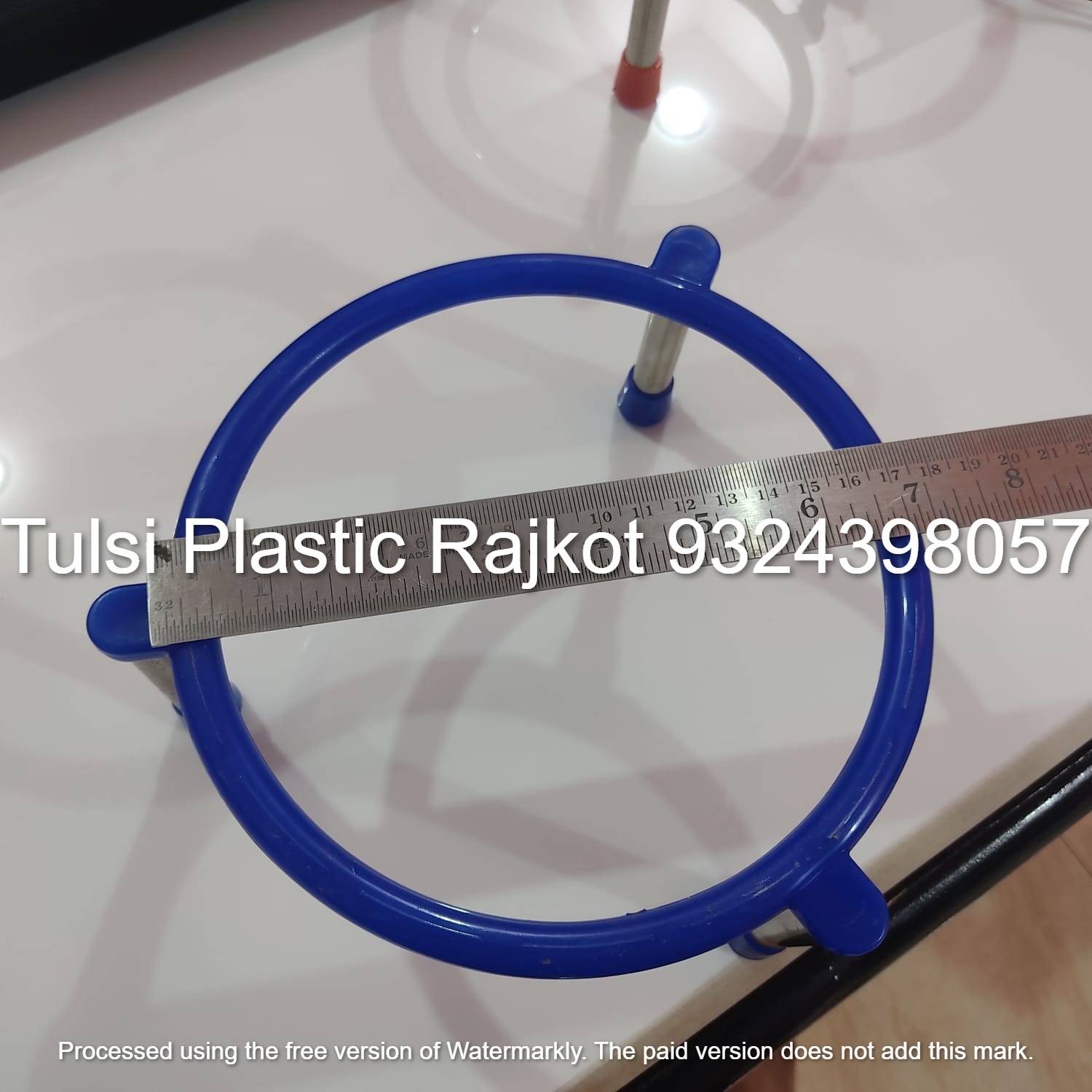 Plastic Matka Stand - Stainless Steel & Pvc, Size 17x17x8.5 Cm, Multicolor (Red, Blue, Pink), Holds 20kg Water | Rigid, Pack Of 12, 2-year Warranty