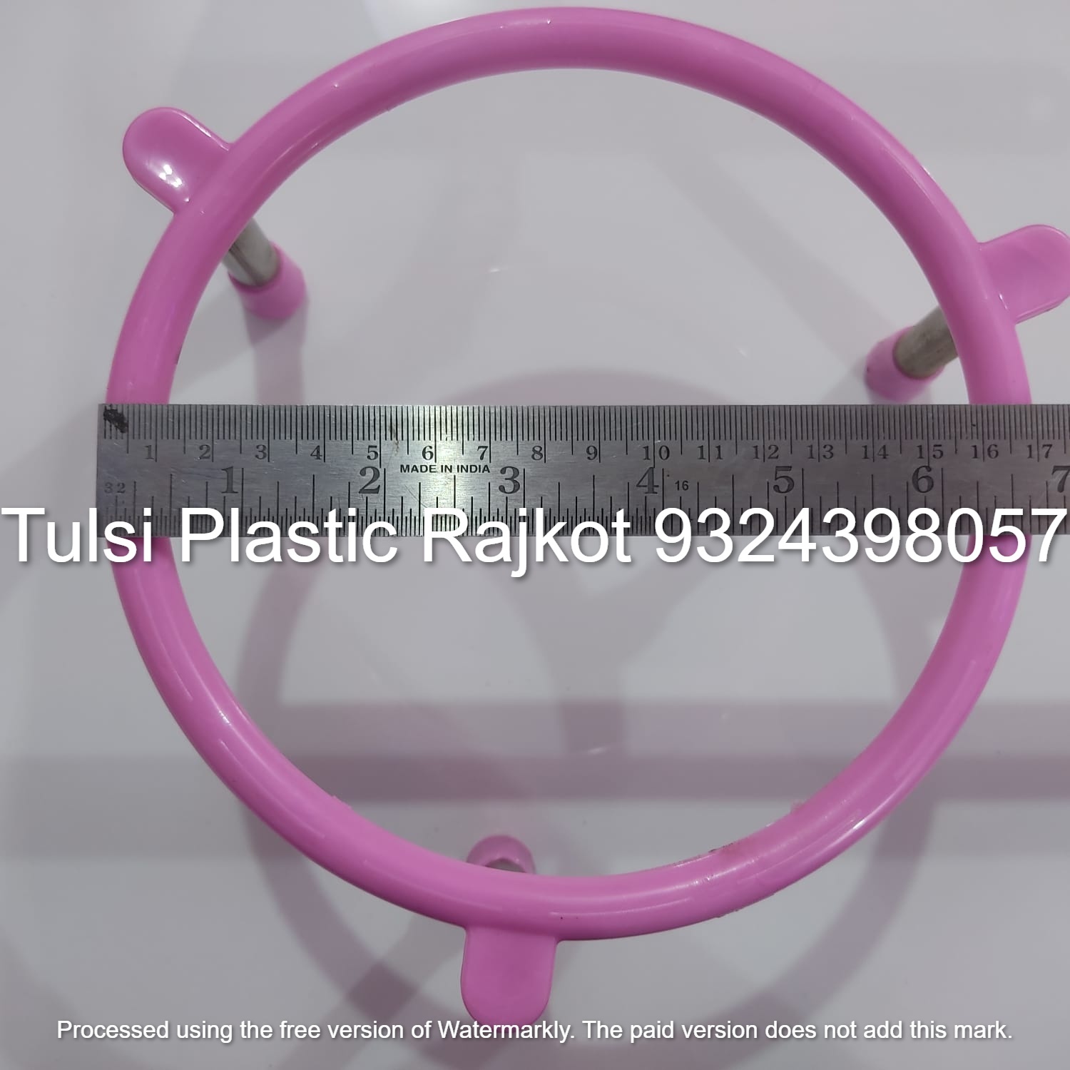 Plastic Matka Stand - Stainless Steel & Pvc, Size 17x17x8.5 Cm, Multicolor (Red, Blue, Pink), Holds 20kg Water | Rigid, Pack Of 12, 2-year Warranty