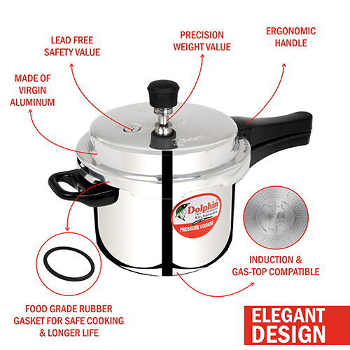 5 Ltr Outer Lid Pressure Cooker Size: Customized