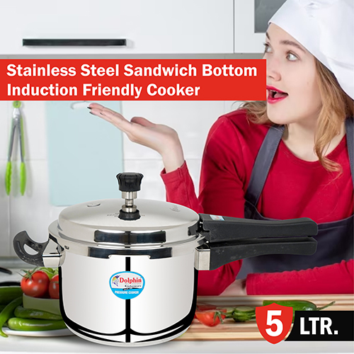 5 Ltr Induction Friendly Cooker Size: Customized