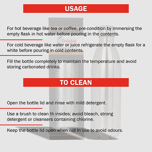 Stainless Steel 1000 Ml Water Bottle