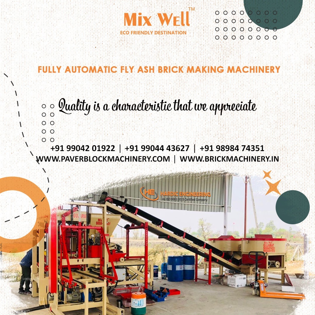 Fully Automatic Fly Ash Brick Maker