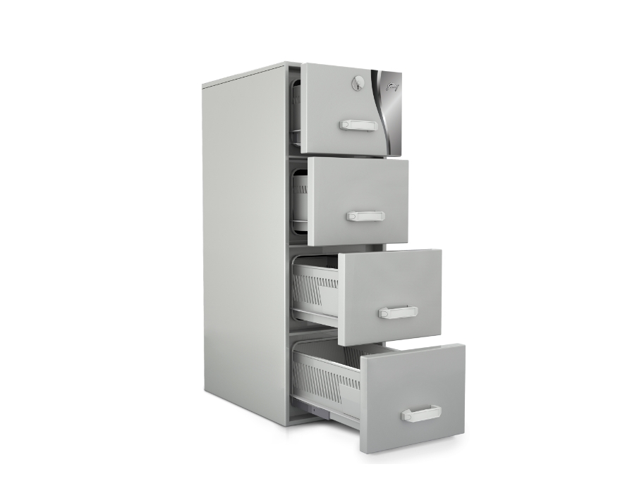 Fire Resistant Filing Cabinet - Proprietary Fire-resistant Compound, Dimensions 1599x551x835 Mm | 2 Hours Heat Protection, Effortless Drawer Movement, Ingenious Locking System